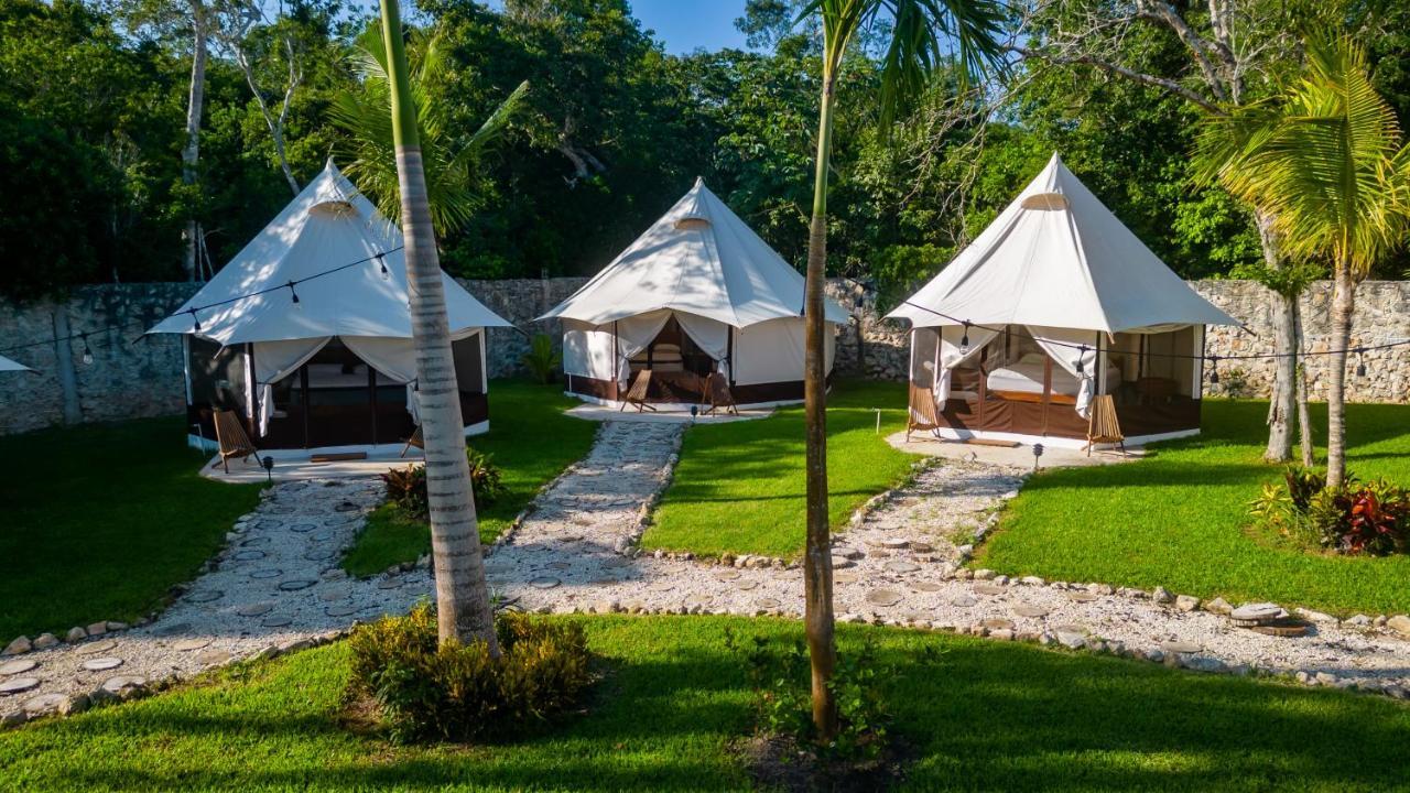 Hotel Xakluum Eco Glampings Puerto Morelos Zewnętrze zdjęcie