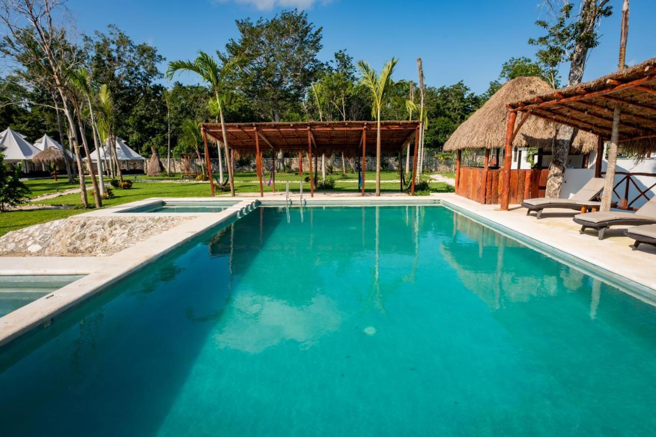Hotel Xakluum Eco Glampings Puerto Morelos Zewnętrze zdjęcie