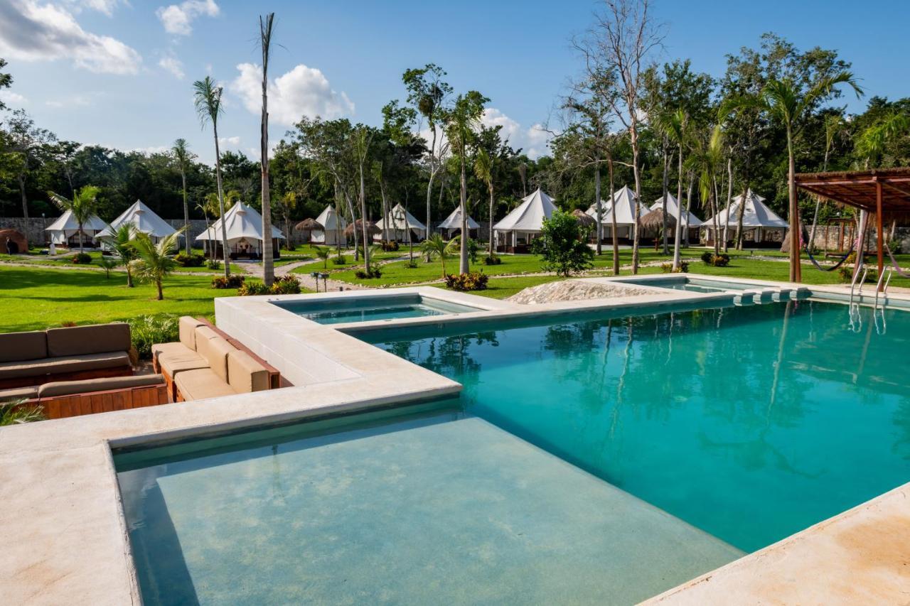 Hotel Xakluum Eco Glampings Puerto Morelos Zewnętrze zdjęcie